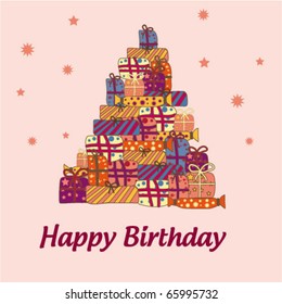 Gift box card