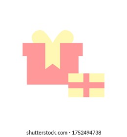 Regalo, caja, icono de tarjeta. Elementos vectoriales simples de color de los iconos del centro comercial para ui y ux, sitio web o aplicación móvil