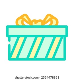 gift box cardboard packaging color icon vector. gift box cardboard packaging sign. isolated symbol illustration