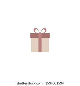 Gift box cartoon icon,vector on a white background