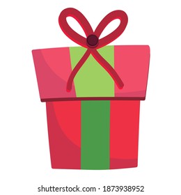 gift box cartoon ornate icon design vector illustration