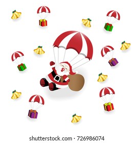 Gift Box And celebrate the happy Christmas day.illustration.Vector