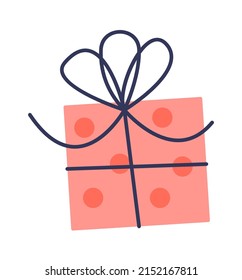 Gift box Childish Design. Vector illustration