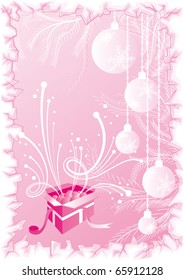 Geschenkbox mit Weihnachtsbällen
