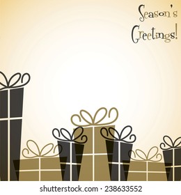 Gift box Christmas card in vector format.