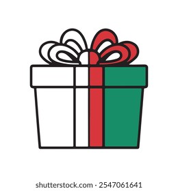 Gift Box. Christmas Gift box icon vector illustration. colorful gift box