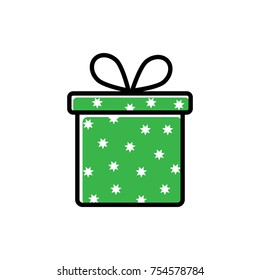 Gift box christmas icon vector illustration