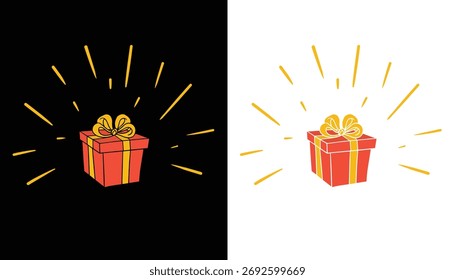gift, box, christmas, present, bow, ribbon, holiday, birthday, celebration, vector, xmas, surprise, shopping, illustration, decoration, package, design, color, card, gifts, 3d, red, object, valentine,