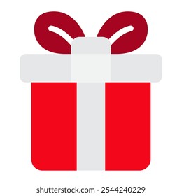 Geschenkbox Weihnachten, Vektorsymbol-Illustration