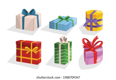 Gift Box Collection Vector Illustration