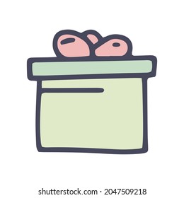 gift box color vector doodle simple icon