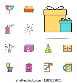 gift box colored icon. birthday icons universal set for web and mobile