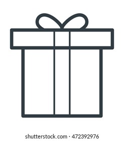 Gift Box Colored Vector Icon 