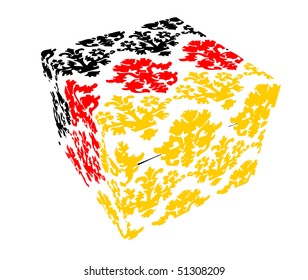 gift box in the colors of the german flag