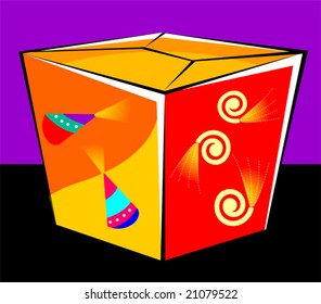 Gift box with colour	