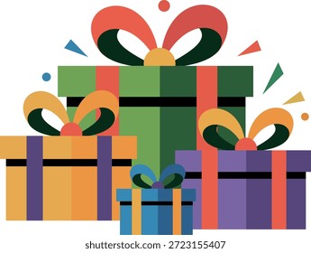 Gift box colourful Vector Art, Icons, and Graphics for designers
