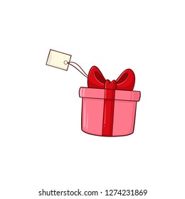 Gift box concept line icon. Simple element illustration. Love gift outline symbol design. Can be used for web and mobile UI/UX. Modern vector style.