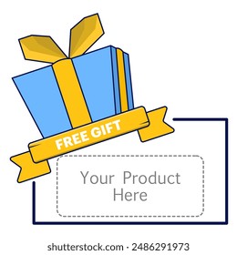 gift box concept, loyalty program, earn points, exchange gift box, more discount, facility concept, Origami Box. Free delivery, gift concept vector illustration, flat vector icon.