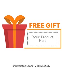 gift box concept, loyalty program, earn points, exchange gift box, more discount, facility concept, Origami Box. Free delivery, gift concept vector illustration, flat vector icon.