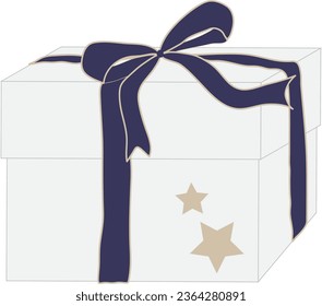 Gift Box and Confetti. Flat style special celebration, birthday party, isolated vector illustration.Holiday design element for wedding,advertising banner of sale and other life events.