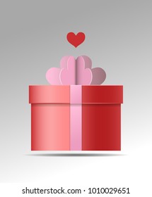 A gift box, a day of lovers. Vector illustration.