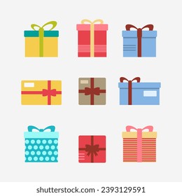 Gift box decoration cartoon icon vector illustration