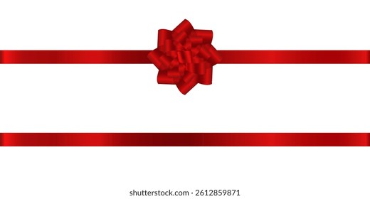 Gift Box Decoration with Red Ribbon