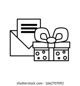 gift box with decorative ribbon on white background vector illustration design