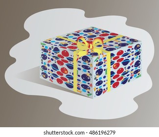 Gift box. Design for children. Vector image