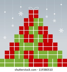 Gift box design for christmas and new year