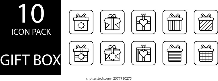The gift box design with a combination of contrasting colors gives a modern and attractive impression.
