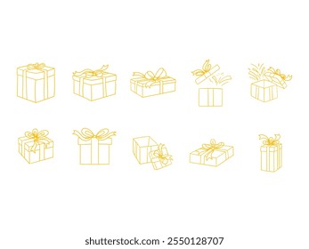 Gift Box Design Element Set 