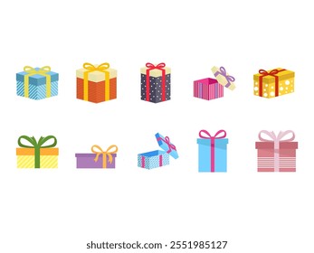 Gift Box Design Element Set 