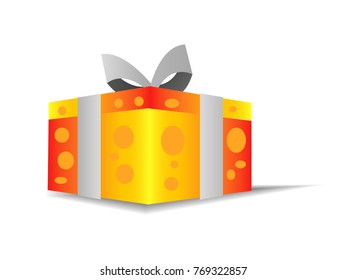 gift box design ribbon vector