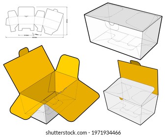 Gift box and Die-cut Pattern. The .eps file is full scale and fully functional. Prepared for real cardboard production.