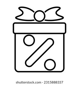 gift box discount icon, gift vector, box illustration