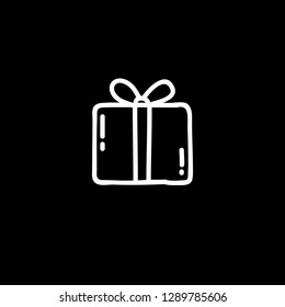 gift box doodle icon