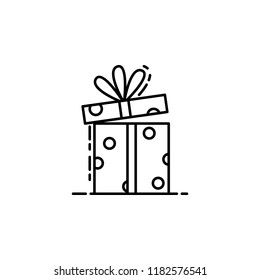 gift box dusk style icon. Element of birthday party in dusk style icon for mobile concept and web apps. Thin line gift box icon can be used for web and mobile