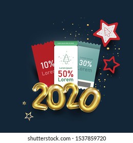 Gift box elements for sale promotion banner artwork greeting cards xmas symbol party winter holidays and Christmas or black friday holidays Isolated background