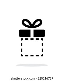 Gift box empty icons on white background. Vector illustration. Vector illustration.