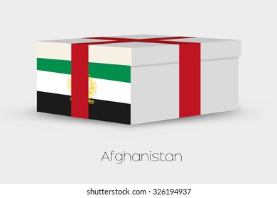 A Gift Box with the flag of Afghanistan