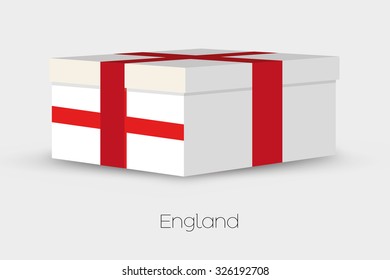 A Gift Box with the flag of England