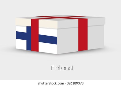 A Gift Box with the flag of Finland