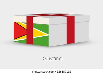 A Gift Box with the flag of Guyana