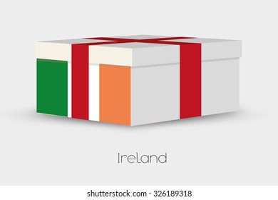 A Gift Box with the flag of Ireland