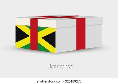 A Gift Box with the flag of Jamaica
