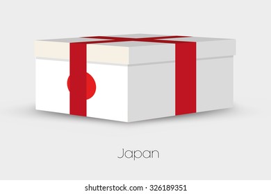 A Gift Box with the flag of Japan