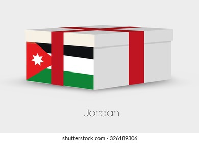 A Gift Box with the flag of Jordan