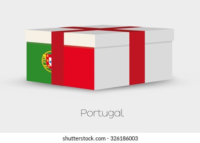 A Gift Box with the flag of Portugal