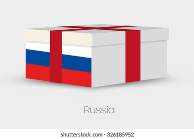 A Gift Box with the flag of Russia